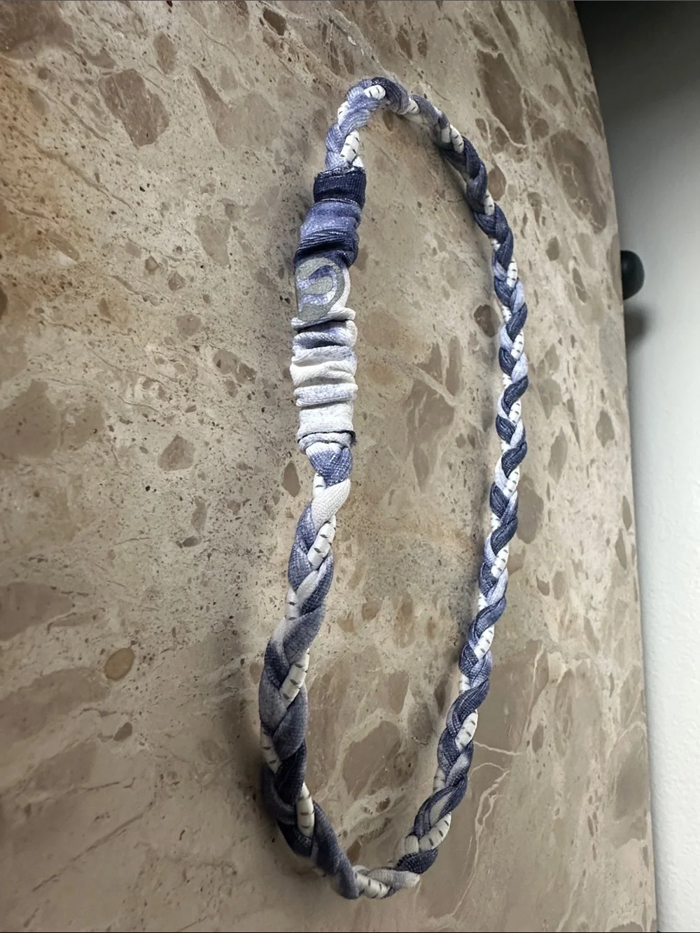 Braided purple and White Lululemon Headband